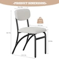 thumbnail image 4 of M optimized Dining Chairs, Boucle Dining Chairs Set of 2/4, Mid-Century Modern Upholstered Kitchen Dining Chairs with Arched Metal Legs for Kitchen Living Room, 4 of 6