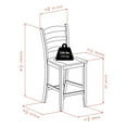 thumbnail image 3 of Winsome Orlando 5-Piece Set High Table, 2 Shelves with 4 Ladder Back Stools -94542, 3 of 9