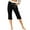 Black, variant on Capri Pants for Women, Xunlbb Women’s Elastic Waist Summer Solid Casual WithPockets Outing Pants Capris(Black,S)