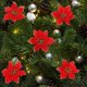 thumbnail image 4 of 30 piezas de decoración de árbol de Navidad artificial con flores rojas para boda o Navidad, 4 of 5
