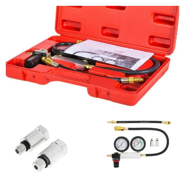 Détecteur de Fuite de Cylindre Outil de Jauge de Moteur à Essence Kit de Détecteur de Fuite de Compression, Facile à Utiliser