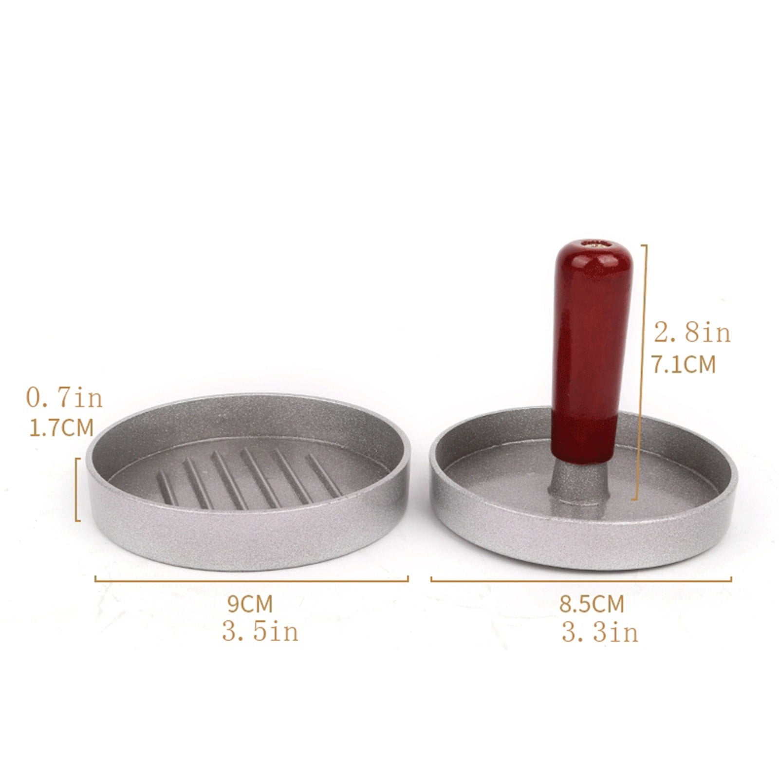 Burger Press,Adjustable Hamburger Patty Maker 3.5" Stainless Steel Hamburger Press Patty Making Molds Patties for Beef,Vegetables,Meat,BBQ Barbecue Homemade Hamburger