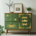 thumbnail image 5 of Colorful Rub on Transfer Decal Sticker for Furniture Craft Decor 6"x12" Golden Lace with Corner 3Pcs Waterproof UV DTF Transfer for Drawer Dresser Glass Porcelain Wood Plastic Window, 5 of 7