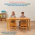 thumbnail image 4 of ECR4Kids 24in x 48in Rectangular Hardwood Table with 22in Legs, Childrens Furniture, Honey, 4 of 10