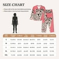 thumbnail image 4 of 2 Piece Womens Pajama Sets - Pink Cheetah Art Soft Sleepwear Comfy Pajamas Ladies Pj Lounge Sets with Pockets, Long Sleeve Button Shirt and Pajama Pants Pjs Sets for Women, 4 of 6