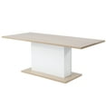 thumbnail image 2 of Geniqua Extendable Dining Table Island For 4-8P Beech Wood Top Wooden Oak White Stylish, 2 of 8