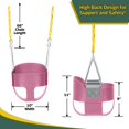 thumbnail image 4 of Balancín Eastern Jungle Gym con respaldo alto, forma de cubo completo, rosa, 4 of 7