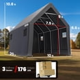thumbnail image 2 of KING BIRD 10' x 20' Heavy Duty Carport Anti-Snow Outdoor Upgraded High Peak Storage Shelter with Reinforced Ground Bars, 2 of 9