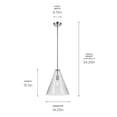 thumbnail image 3 of 42200CHCS Kichler Lighting Everly - 1 Light Pendant-15.5 Inches Tall and 14.25 Inches Wide-Chrome Finish-Clear Seeded Glass Color, 3 of 4