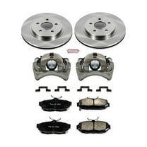 PowerStop Rear Stock Replacement Brake Pad and Rotor Kit with Calipers Fits: FORD Select Models KCOE5941