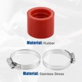 thumbnail image 5 of Unique Bargains 35mm ID Red Carburetor Adapter Inlet Intake Pipe Manifold Adapter Boot Sleeve Interface with Clamps, 5 of 6
