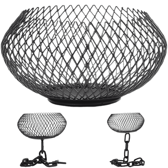 3 Pcs Black Industrial Candle Holder Set, Retro Iron Chain Base Metal Mesh Candle Stand, Large/Medium/Small Sizes, for Tealights & Pillar Candles, Home Decor