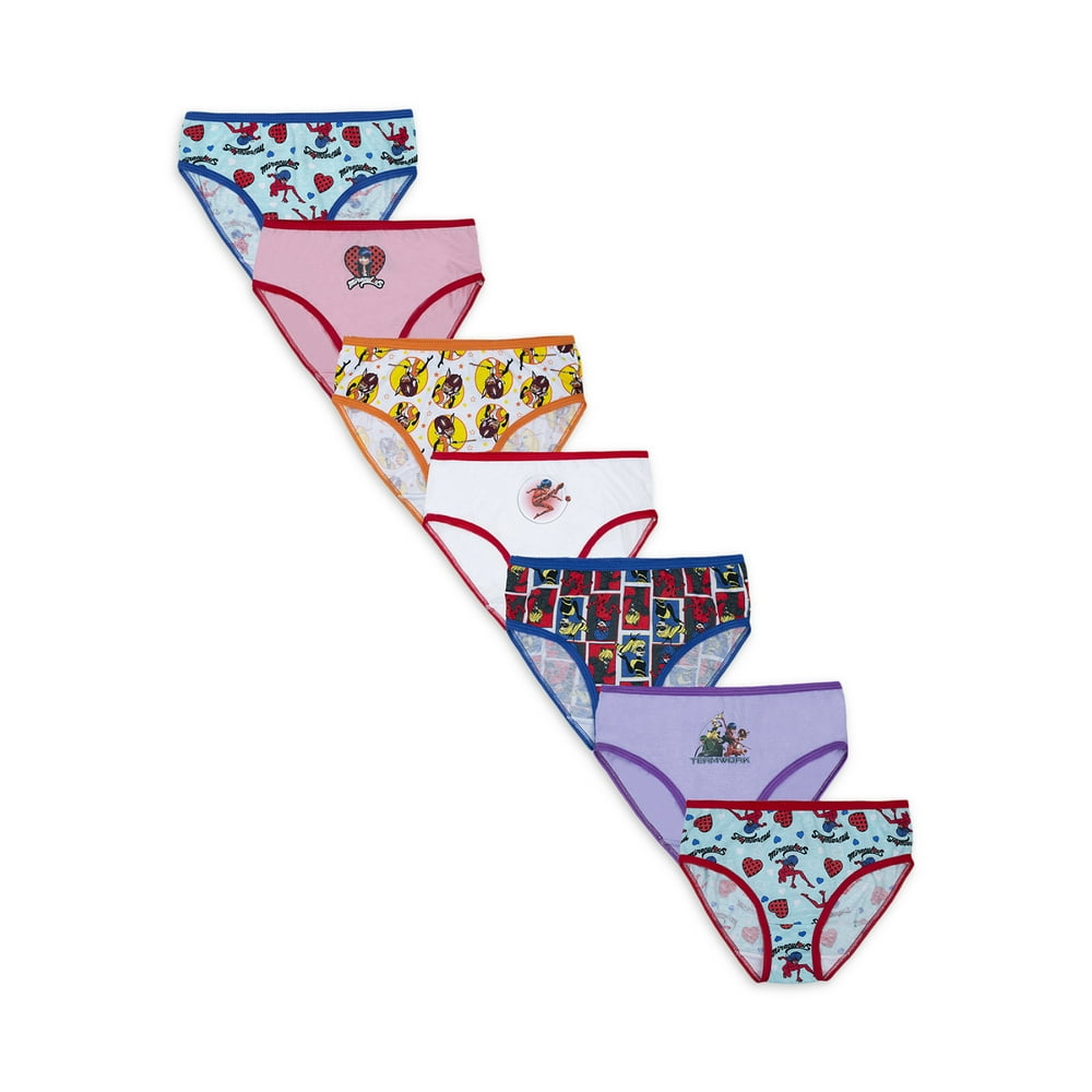 Miraculous Miraculous Ladybug Girls Underwear 7 Pack Briefs, Sizes 4