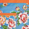 thumbnail image 4 of Vintage Style Blue and Orange Floral Kitchen Apron with Pockets 33", 4 of 5
