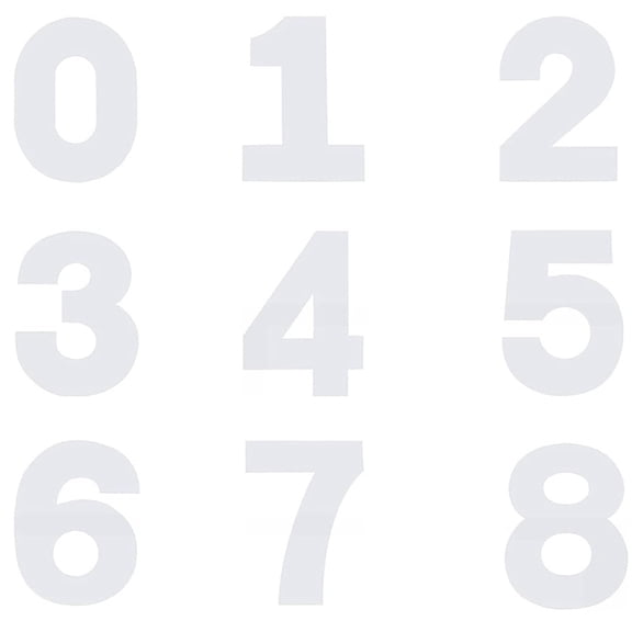 0-8 Numeral Cake Stencils Molds,TGY 10 Inch Flat Plastic Templates Cutting Number Cake Mold Numerical Stencils Cake Cutter Stencils Templates for DIY Wedding Birthday Anniversary, White