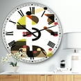 thumbnail image 2 of DesignArt Circe Composition in Pink Green And Black II Large Wall Clock, 2 of 2