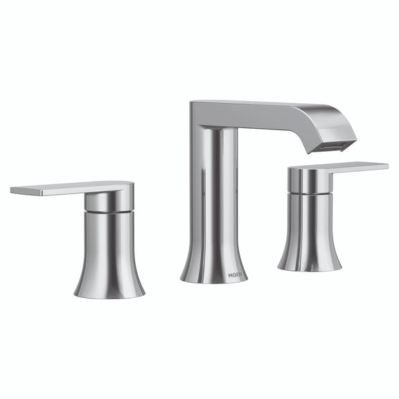 Moen Genta LX Two-Handle Widespread Bathroom Sink Faucet, 3-Hole, Chrome