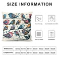 thumbnail image 6 of Rowley Birds Throw Pillow Covers 18x18 Set of 2 Colorful Boho Cute Farmhouse Country Nature Modern Square Pillowcases for Couch Sofa Bedroom Living Room Decor Short plush pillowcase, 6 of 6