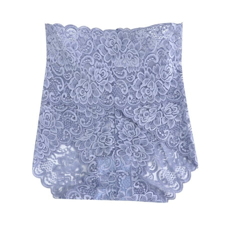 Aayomet Women Panties Lace Women s Mesh Bow Embroidered Lace Transparent String Underwear Back Bandage Hollow Out Panties String Briefs Purple XXL
