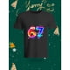 thumbnail image 1 of Christmas Element 67% Well-behaved 33% Naughty Printed White T-Shirt Comfortable and Casual Christmas Style Short Sleeve Top This T-shirt is adorned with Christmas elements and has 67% Well-behaved a, 1 of 6