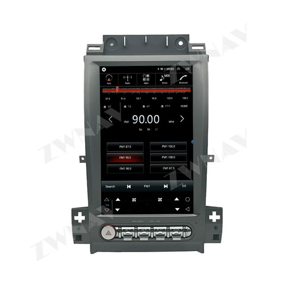 ZWNAV 12.8 inch Tesla Style car radio for Ford Taurus 2010-2019 Android 13 CarPlay GPS Navigation Multimedia Player Head Unit