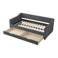 thumbnail image 6 of MAYEERTY Twin Size Upholstered Tufted Sofa Bed with Drawers, Dark Grey, 6 of 8