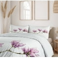 thumbnail image 6 of Ambesonne Floral Duvet Cover Set, Magnolia on a Branch, 2-Calking, Pale Fuchsia Multicolor, 6 of 7