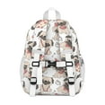 thumbnail image 3 of Cartoon Pug Dog Backpack for School,Cute School Bag,Schoolbag with Adjustable Shoulder Straps & Padded Back,15"x11.42"x5.5", 3 of 6