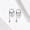 thumbnail image 1 of Pendientes plata esterlina moda circón largo borla pendientes, 1 of 2