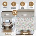 thumbnail image 6 of Spring Dinosaurs Window Privacy Film, Farmhouse Botanical Floral Watercolor Static Cling UV Sun Blocking Tint Film Heat Control Windows Films for Bedroom Bathroom, Window Stickers 35.4"x78.7", 6 of 8