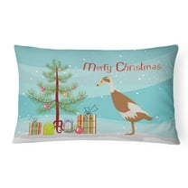 Carolines Treasures BB9232PW1216 Indian Runner Duck Christmas Canvas Fabric Decorative Pillow, Teal, 12H x16W,