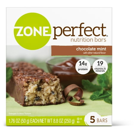 ZonePerfect Nutrition Bar Chocolate Mint High Protein Energy Bars 1.76 oz Bars (Pack of
