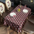 thumbnail image 2 of Red Bigfoot and Heart Pattern Rectangle Tablecloth 60"x102",Waterproof Polyester Rectangle Table Cloth, Wipeable Spillproof Polyester Tablecloth for Dining, Camping, Indoor and Outdoor, 2 of 6