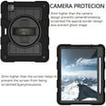 thumbnail image 6 of Case for iPad Pro 11 2022/2021/2020/2018, Heavy Duty Kids Case with Kickstand & Pencil Holder & 360 Rotating Hand Strap & Crossbody Strap Case Cover for iPad Air 4/Air 5 - Black, 6 of 7