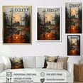 thumbnail image 4 of Designart "Sunset in a Mystic Forest by the River" Landscape & Nature Floater Framed Wall Art Living Room, 4 of 7