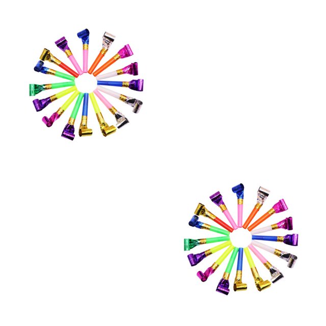 Vogacara Silbato de dragón soplado de 100 piezas, colorido silbato de fiesta para niños, fabricante de ruido, soplar alegría, regalos de Año Común 2piezas