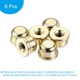 thumbnail image 3 of Uxcell Tapped 1/4-27 Thread for Lamp Harp Gold Lamp Shade Finials Caps 6 Pack, 3 of 6