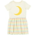thumbnail image 3 of Inktastic Cute Yellow Moon Girls Toddler Dress, 3 of 5