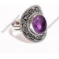 thumbnail image 5 of Purple Amethyst Stone 925 Sterling Silver Handmade Statement Ring Jewelry for Women, 5 of 5
