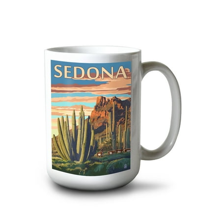 

15 fl oz Ceramic Mug Sedona Arizona Organ Pipe Cactus Dishwasher & Microwave Safe