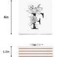 thumbnail image 3 of FMSHPON Letter F with Flower Set of 6 Coaster for Drinks, Absorbent Ceramic Stone Coasters Cup Mat with Cork Base for Home Kitchen Room Coffee Table Bar Decor, 3 of 4