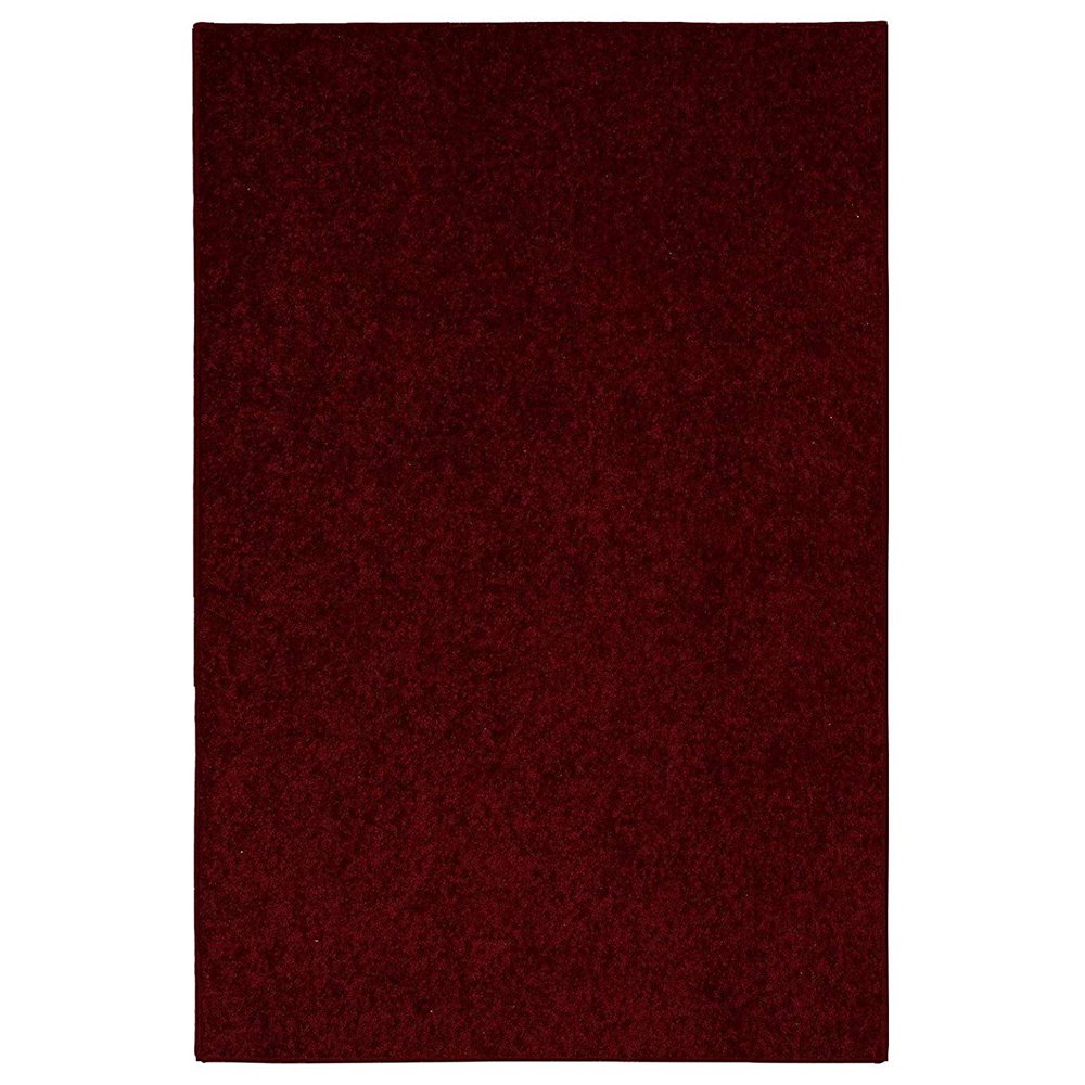 Home Queen Solid Color Area Rugs Burgundy 5'x8'