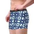 thumbnail image 2 of Balery Vintage Blue Calzoncillos bóxer para hombre, ropa interior de algodón suave y transpirable con cinturilla de nailon-Small, 2 of 5
