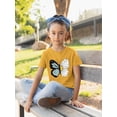 thumbnail image 2 of Half Butterfly Half Daisy T-Shirt Juniors -Image by Shutterstock,  x-Small, 2 of 4