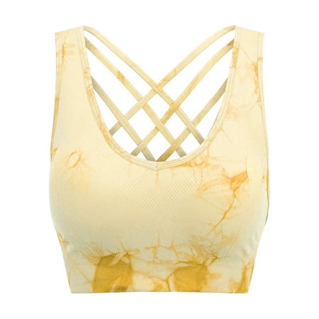 

Fashion Women s Beauty Back Sports Bra Breathable Tie Dye Yoga Vest