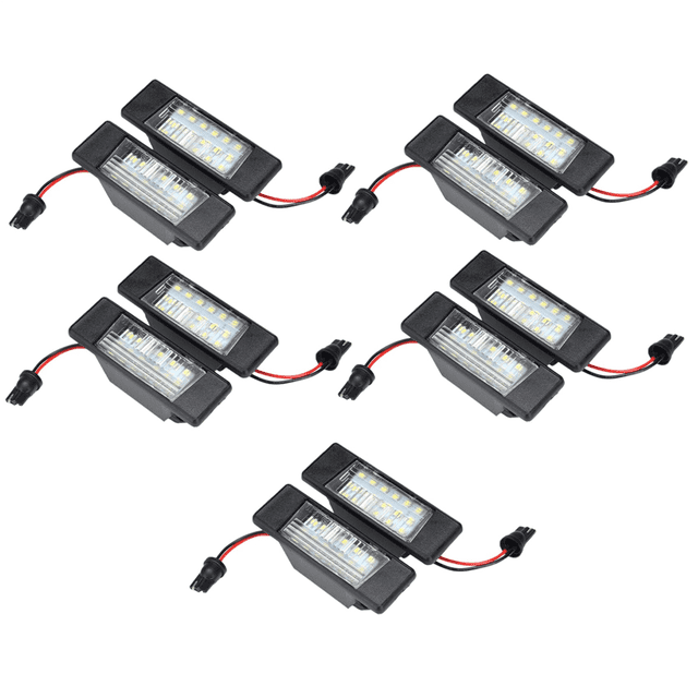 10Pcs 18Leds License Plate Lights Plastic for Juke Primera Bright Led Number Licence Plate Light