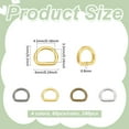 thumbnail image 2 of 240 PCS Mini D Rings Semi-Circular D Ring 4.5mm D-Metal Ring Buckle Small D-Shape Buckle Rings for Hardware Bags/Suspenders Mixed Color D-Rings for DIY Accessories, 2 of 9