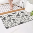 thumbnail image 4 of Dinosaurs Jurassic Text Pattern Bathroom Rugs Mat,Non Slip Microfiber Bathroom Rug,Rubber Backing,Soft Bathroom Mats for Bathroom Floor,Tub and Shower,17x30in(43x75cm), 4 of 5