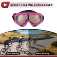 thumbnail image 3 of Unique Bargains 1 Pc Motorcycle Riding Goggles PC PU Outdoor Sports Sunglasses for Motocross Dirt Bike ATV Colorful Lens Pink Frame, 3 of 6