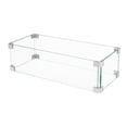thumbnail image 2 of VENTOPYR Glass Wind Guard, Rectangle, Tempered Glass for Outdoor Fire Pit, 32.5x10.5x5.5 inches, 2 of 4